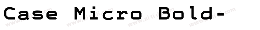 Case Micro Bold字体转换